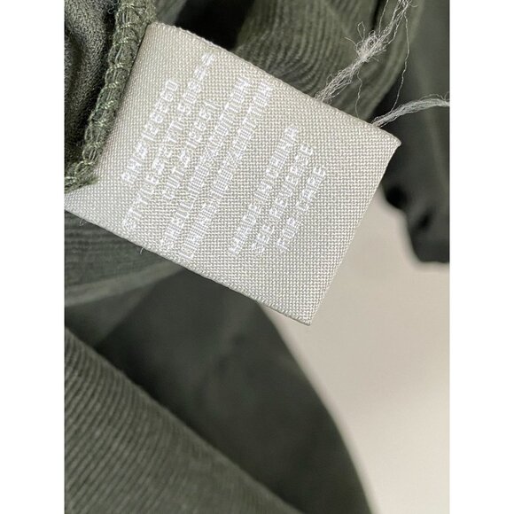 Lucky Brand Green Corduroy Tiered Long Sleeve Dress Women's Size Medium Solid - Picture 12 of 16